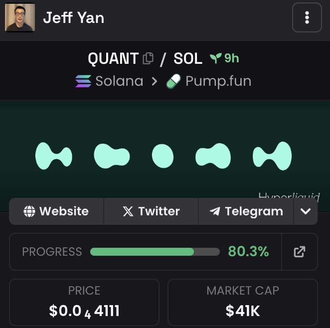 Missed me shilling $HYPE constantly for 7+ months?

No worries, the bull market is about to begin.

Jeff Yan $QUANT is next.

Anticipate mindshare.

Just like $STREAMER.

>>> <a href="/TheTrueQuant/">TheTrueQuant</a>