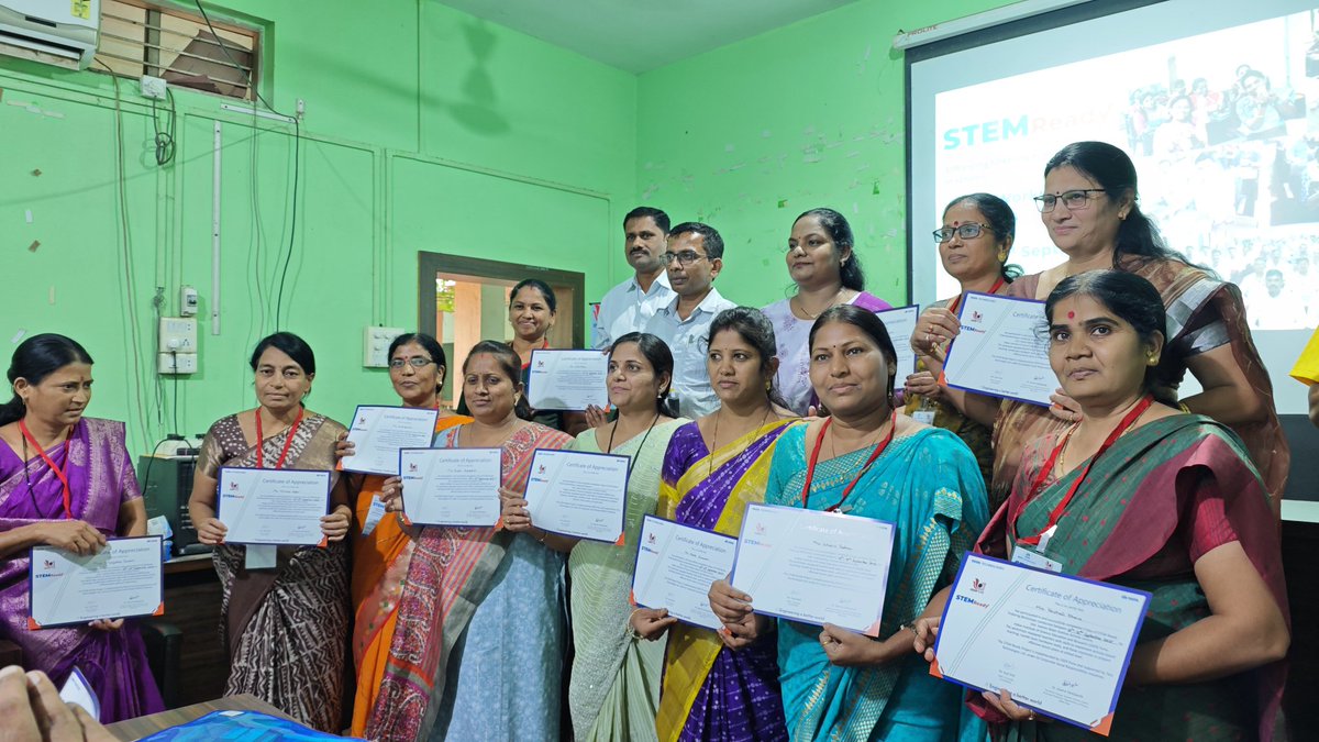 ScienceActivity's tweet photo. That’s a wrap for the #STEMReady workshop! 57 teachers actively engaged in hands-on sessions, exploring STEM activities and tinkering models. The workshop empowered teachers with tools & ideas to make classrooms more interactive & fun. @IISERPune @TataTech_News @IRO_IISERP https://t.co/xtYVkhiUEZ