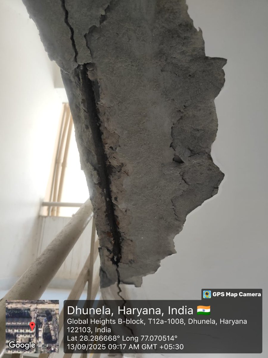 The building construction quality at Breez Global Heights, Sector 33,  Sohna poses a serious safety risk to 1652 flat owners just after five years of its possession . #SOS