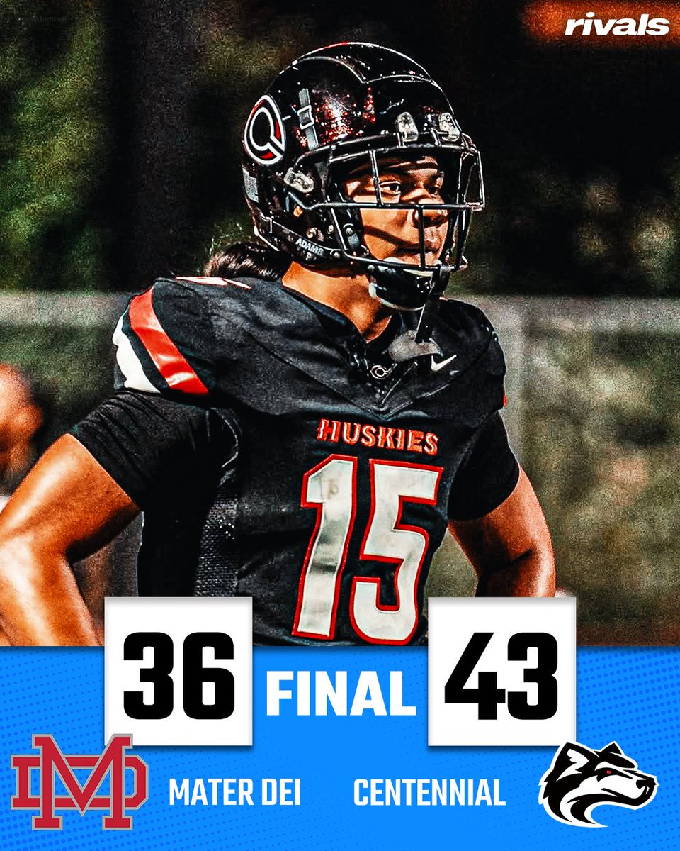 ‼️UPSET‼️ Centennial (CA) defeats Mater Dei 43-36🤯

on3.com/high-school/ce…