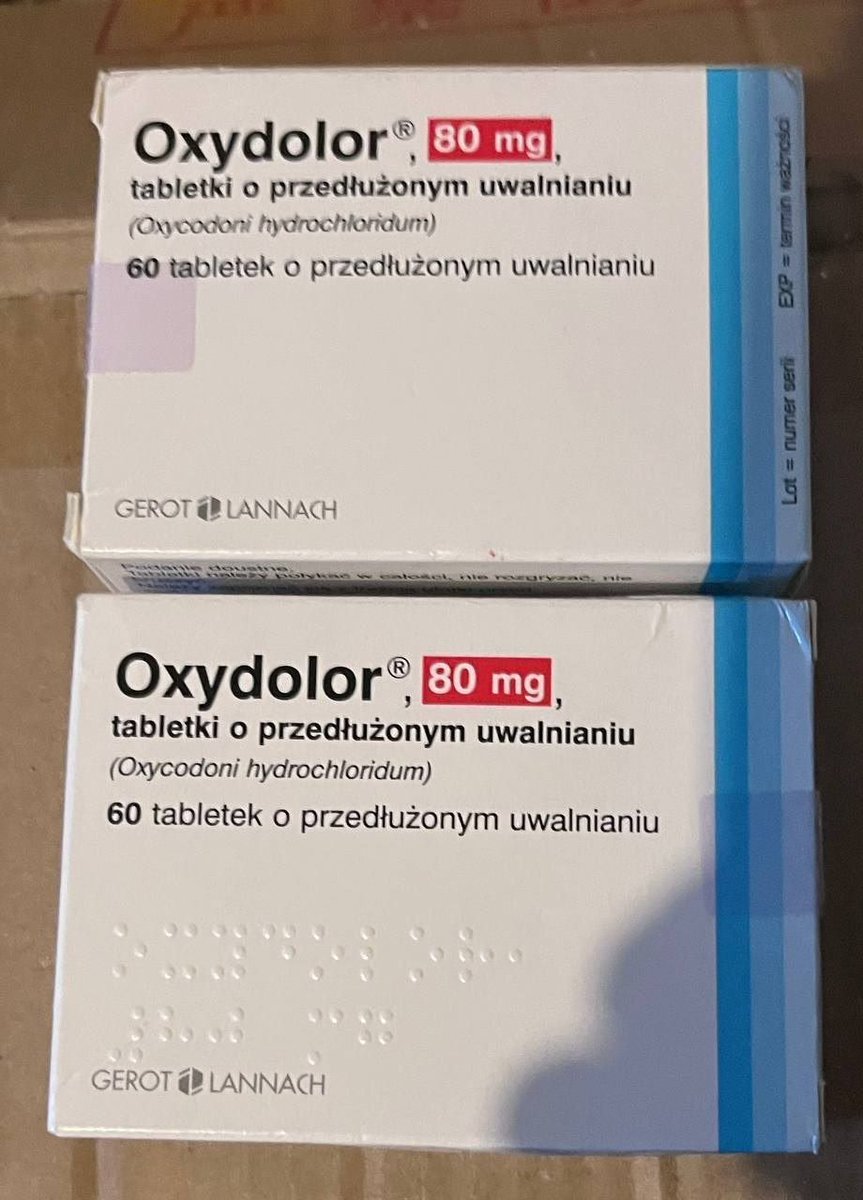 AndiTlocalvendo's tweet image. 💊 Oxydolor 80 mg = Long-lasting pain relief for severe chronic pain.
⚠️ High risk of addiction &amp;amp; overdose.
💡 Take exactly as prescribed &amp;amp; store securely.

#Oxydolor #Oxycodone #OpioidSafety #PrescriptionMedication #ChronicPainCare #PainManagement #MedicationAwareness