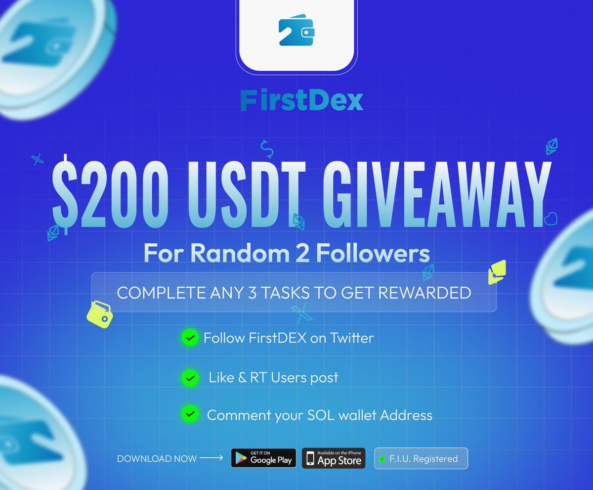 Web3_Protocol's tweet image. 🚀 India’s #1 Decentralized Exchange Giveaway

🔢 300+ tokens | ⚡ Secure &amp;amp; Fast | 👐 Your Keys, Your Crypto

➡️Follow @FirstDexApp 
➡️Like , RT &amp;amp; Tag 3 friends
🎁 $200 USDT Reward Pool
🎯 2 lucky winners will get $100 each!

#Giveaway #giveaways #firstdex #web3_protocol #Reward