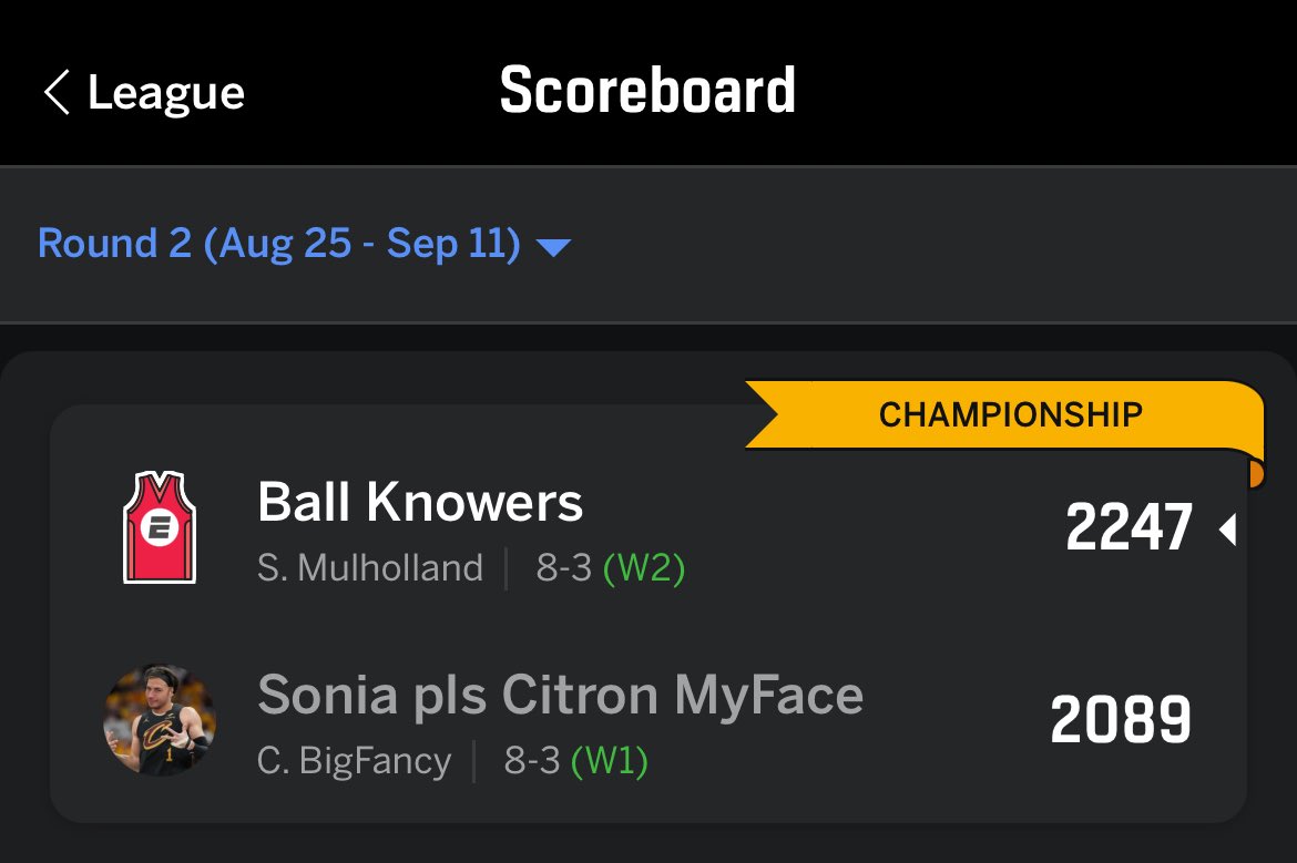 bigtime_fancy's tweet image. I lost a heartbreaking fantasy championship this year. Watched houndreds of hours of the W and spent hundreds more analyzing wnba player and team data just to finish in 2nd place. I won’t lie this feeling hurts, but I know it will make me stronger next year.