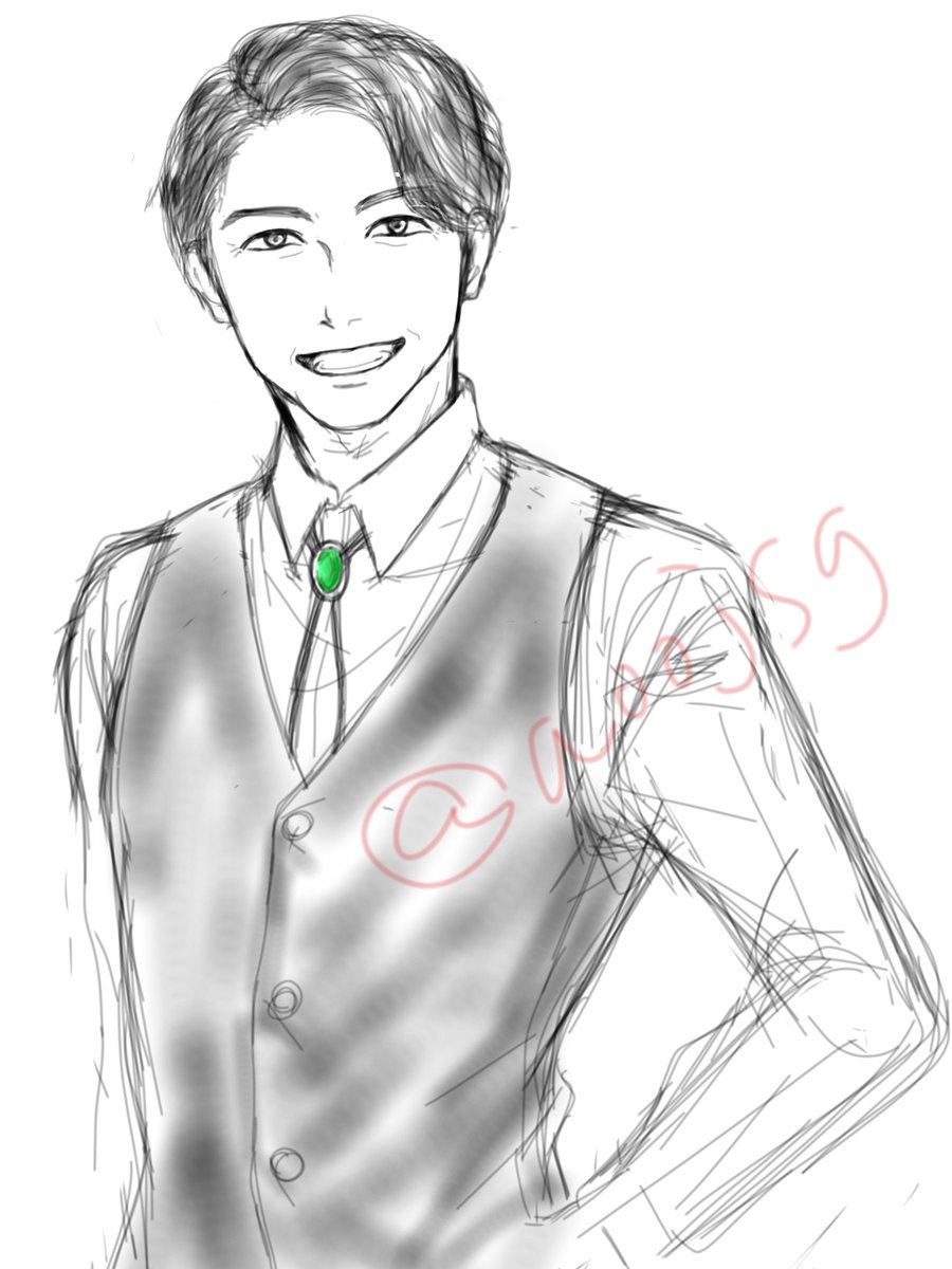 風雅さんがループタイつけるならベスト着てほしいと思ったんだけど、まず風雅さんがかけなかった。
風雅さんはもっとこう、優しさがにじみ出ている。