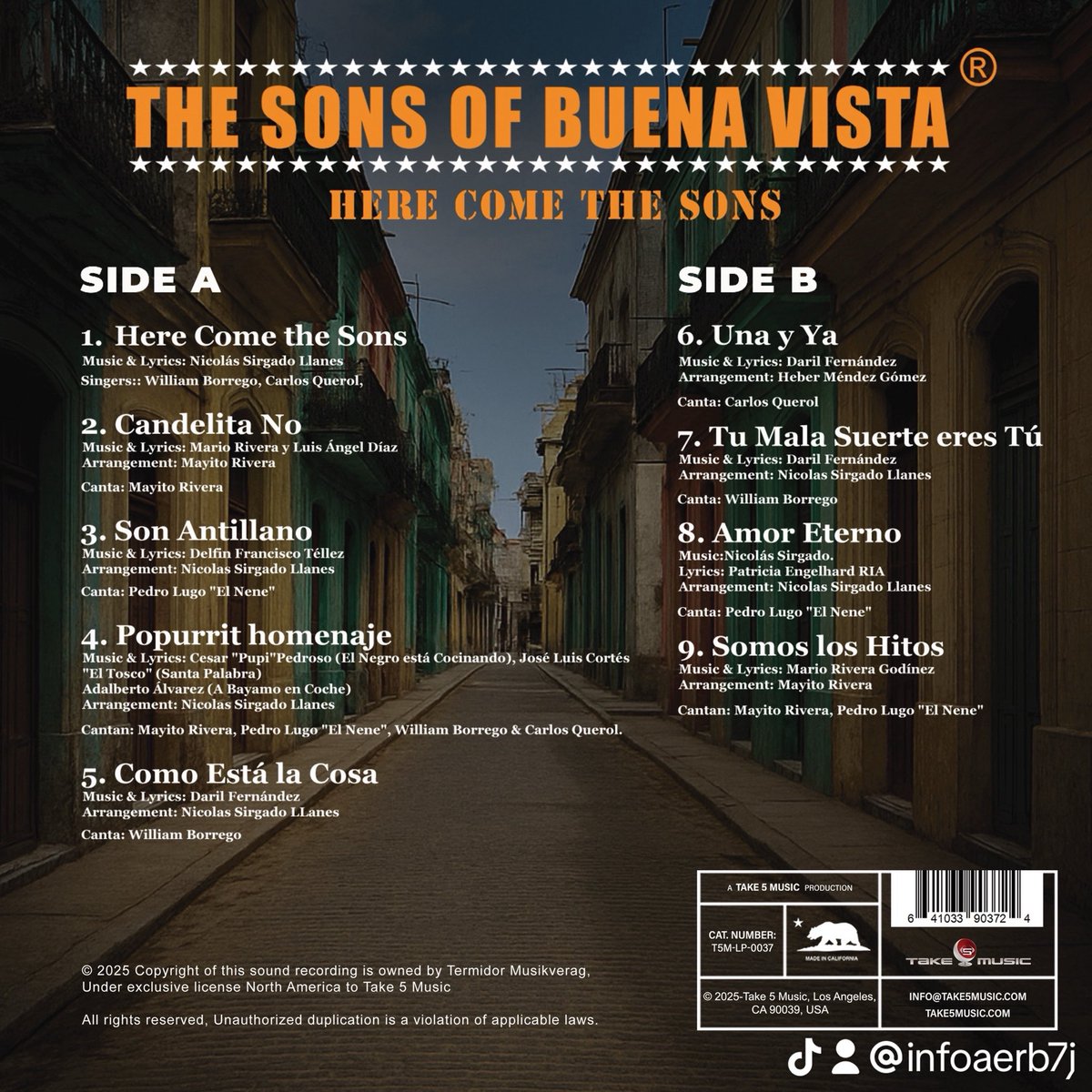 take5music's tweet photo. Get ready to feel the thrill! We can barely hold back our excitement as we reveal the sensational news you’ve all been waiting for – the new album from **The Sons of Buena Vista®** is on the horizon! Get ready for a musical journey like no other! https://t.co/maGfPGLahL