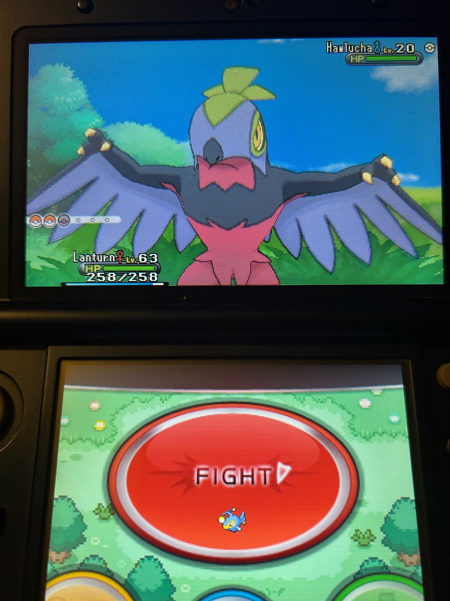 Shiny Hawlucha in X after 1664 encounters. Only 2 phases. Moving on to shiny Inkay next.