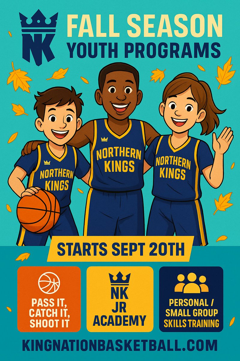 8 Weeks. 3 Programs. 🔥 From First Dribble to First Game 🏀 Starts Sept 20th mailchi.mp/kingnationbask…