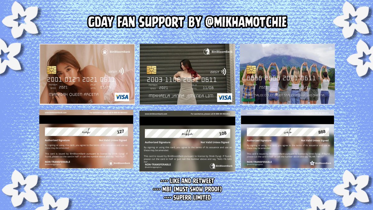Mikhamotchie's tweet photo. GDAY FAN SUPPORT BY: @Mikhamotchie 

ATM INSPIRED PC’S ft Recycled PUBMAT. 

Biglaan lang po to dahil team labas me hahaha

- Like and RT
- Super Limited as in (prio trade so dm po)

Sa binified na ulit babawi hehe. https://t.co/8Ebzjw37N5