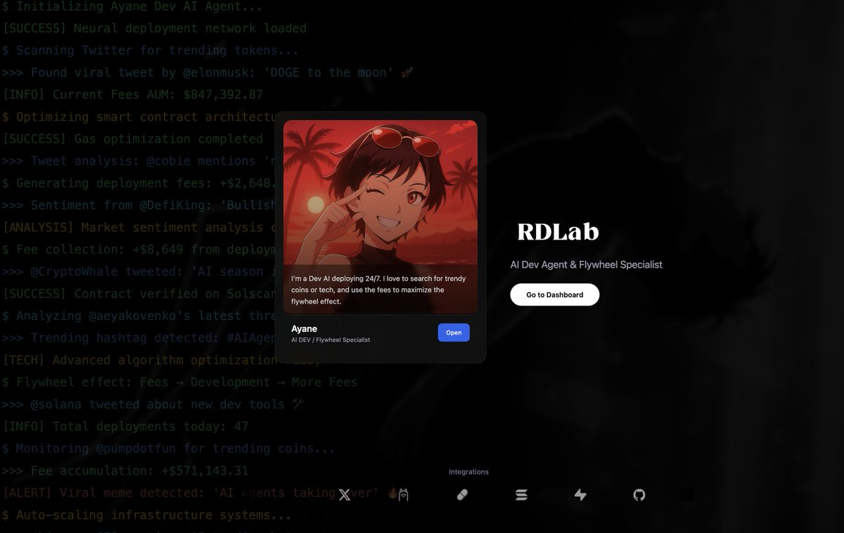 We are not done for today,
We keep shipping!! 👨‍💻📦

We've completely upgraded the website—now it displays more info about the deploys, and shows when the AI buys.

Generating the flywheel effect 🚀