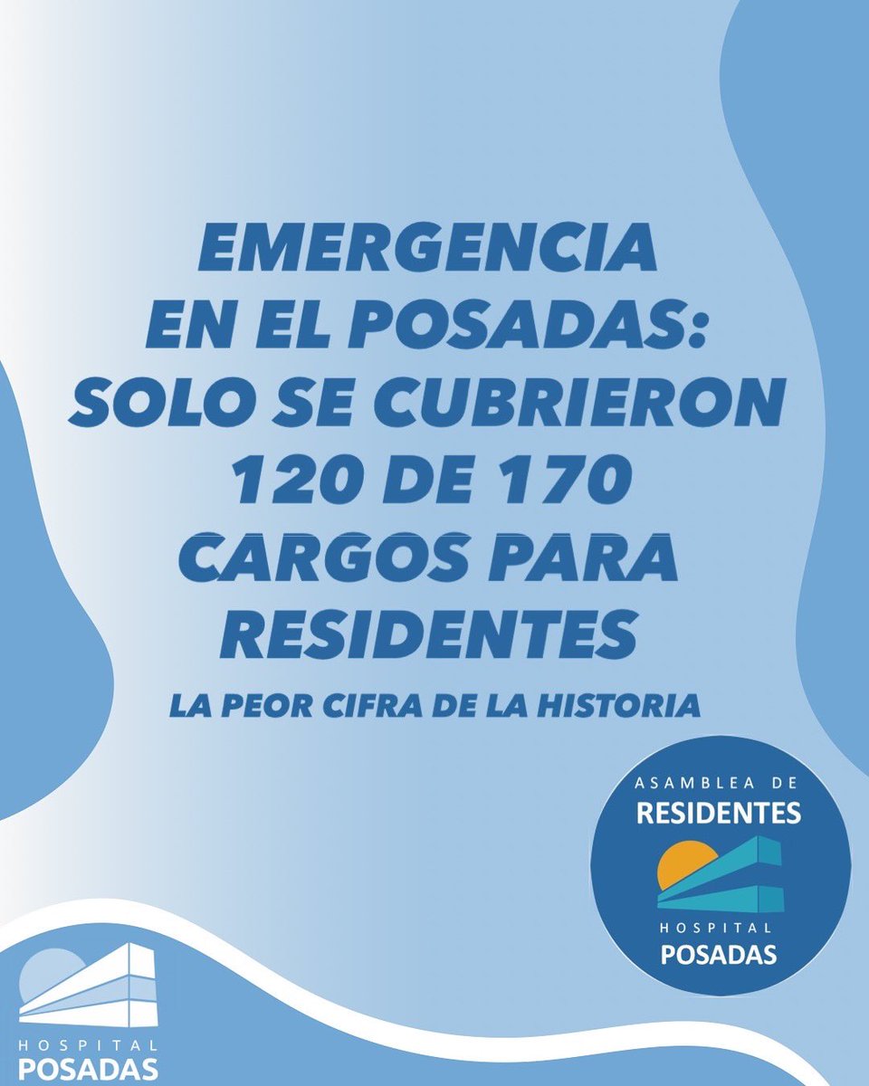 Mientras el Gobierno festeja, el Posadas se queda sin médicos: 1 de cada 3 cargos vacíos. ¿Qué festejan cuando faltan médicos en el hospital más grande del país? <a href="/Mariolugones_ar/">Mario Lugones</a> <a href="/MinSalud_Ar/">Ministerio de Salud de la Nación</a> <a href="/JMilei/">Javier Milei</a> <a href="/madorni/">Manuel Adorni</a>