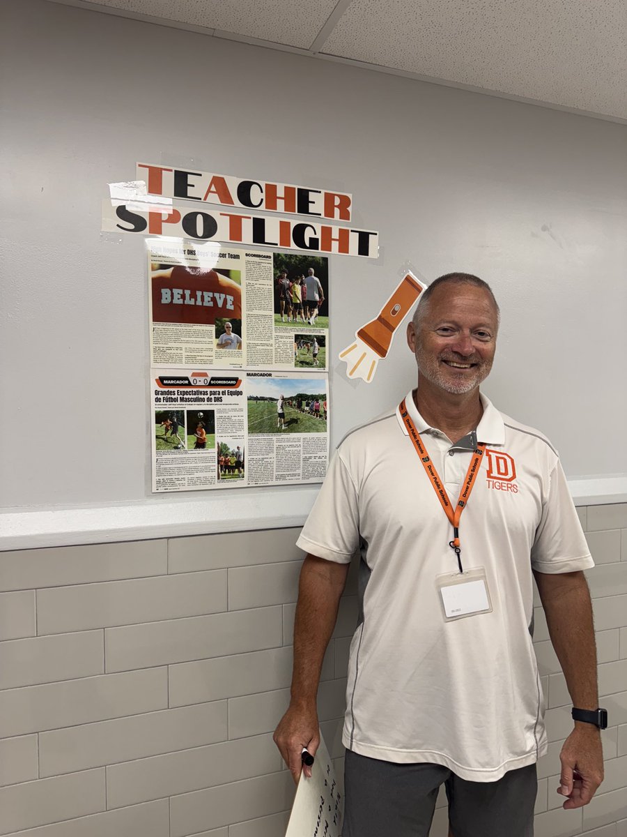 Teacher Spotlight! Mr. Jeff Hoyt, veteran Dover teacher, coach, resident, dad… and so much more.  Thank you, Mr Hoyt, for your dedication to the Dover Community! <a href="/DHSsoccer1/">DHS Soccer</a> #ROARwithPurpose <a href="/LJaime13/">Luis A. Jaime</a>