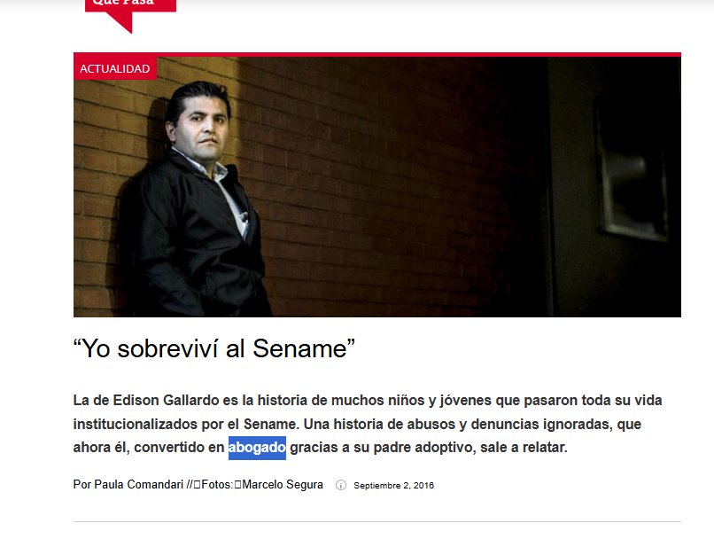 Renato Garin González (@renatogaring) on Twitter photo En 2016, la periodista, que reportea poco, <a href="/pcomandari/">Paula Comandari</a>
le hace esta entrevista al supuesto abogado: En 2016, la periodista, que reportea poco, <a href="/pcomandari/">Paula Comandari</a>
le hace esta entrevista al supuesto abogado: