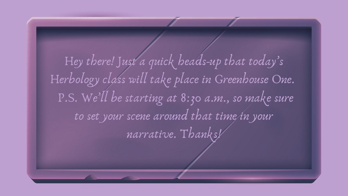 ⠀ 
Harmony soared gracefully across four corners of the grounds, carrying whispers of today’s Herbology class to all who needed to hear.
⠀