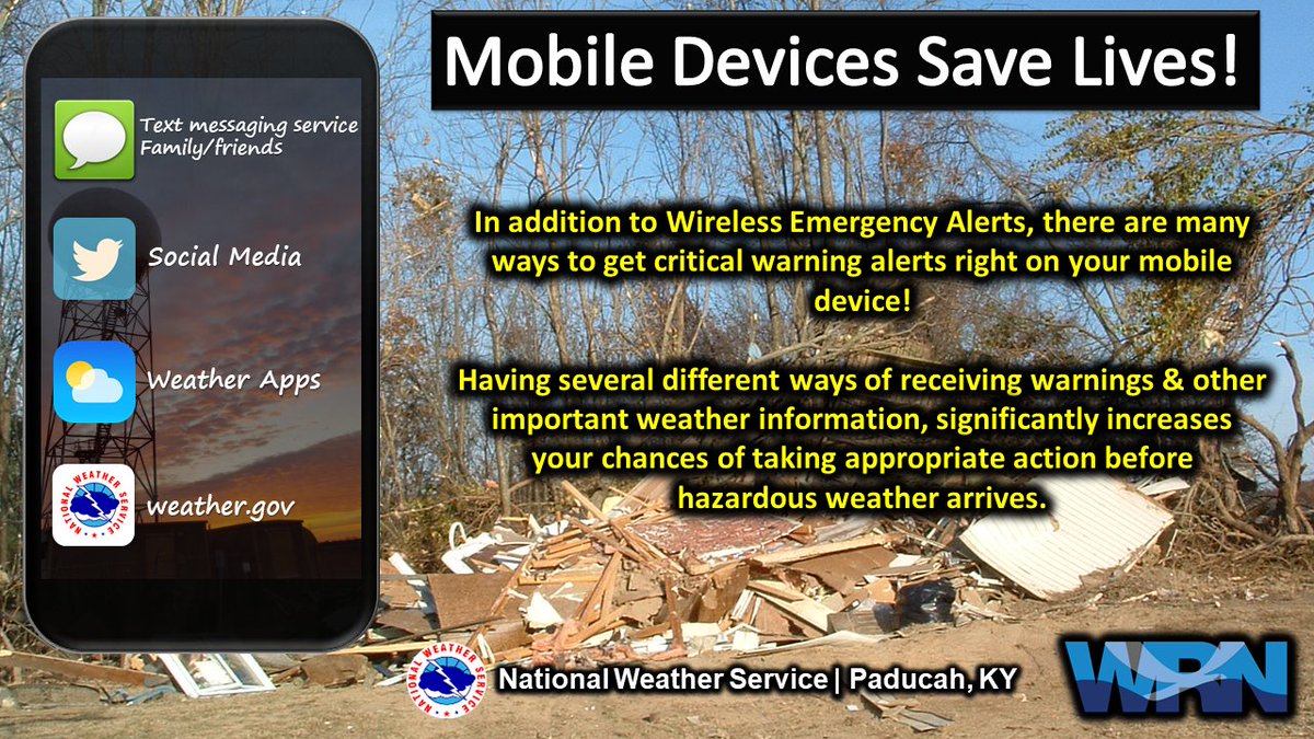 Having a cell phone means we are constantly connected to the things going on around us. Make sure the weather is something you are always keeping track of. Make use multiple ways to obtain the latest information on your device, especially when bad weather is in the forecast.