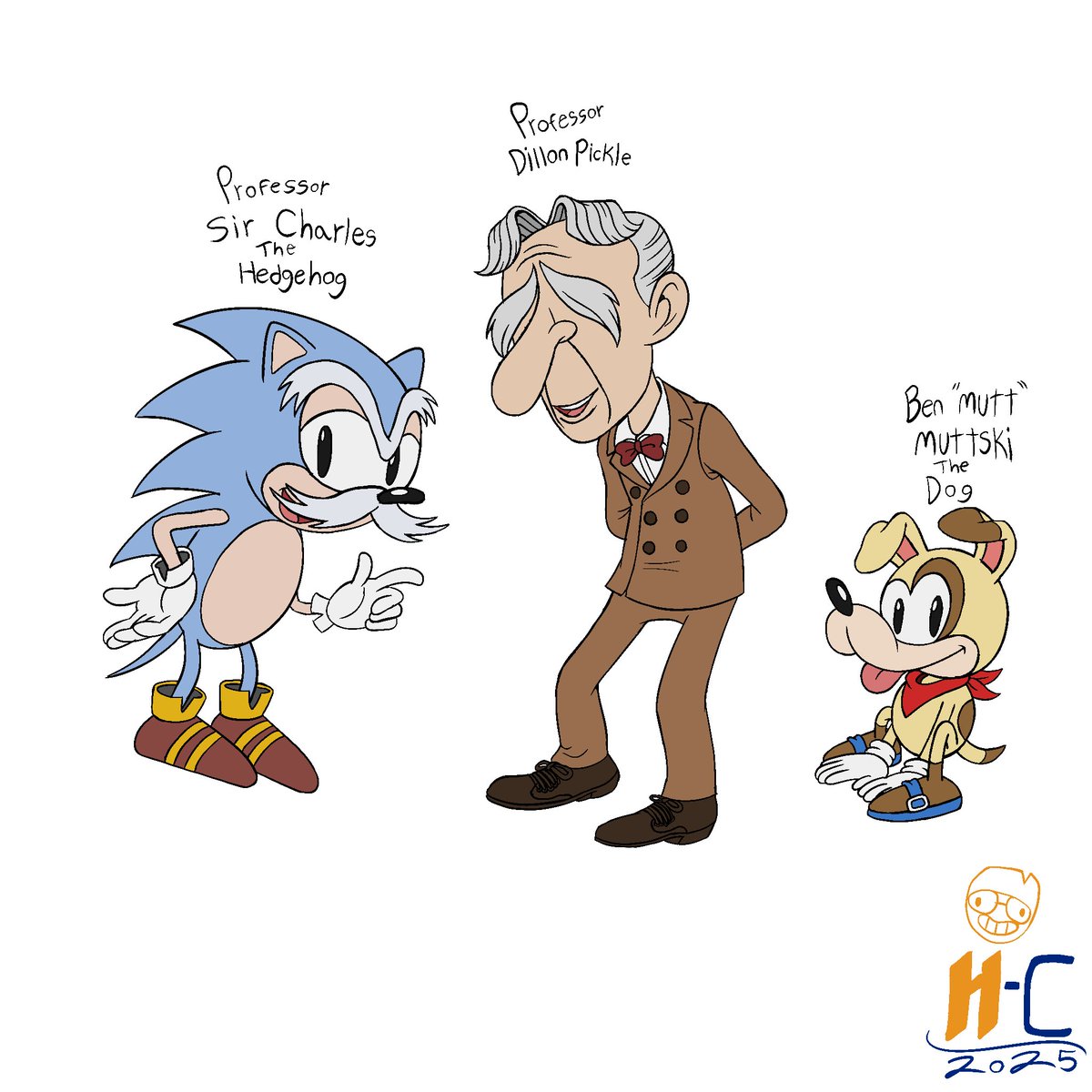 Fan-art of Uncle Chuck, Professor Pickle and Muttski, the academics from Sonic the Hedgehog. #SonictheHedgehog #SonicUnleashed #Cartoon - Art by Hans-Cuff