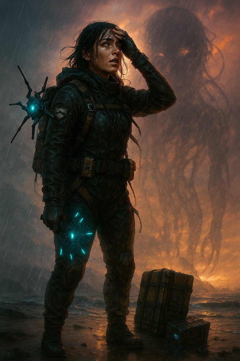 KarmausMind's tweet photo. @yu_yunn3 **"Two visions. One path.

Which carries the real weight? 👁️⚖️

Inspired by @HIDEO_KOJIMA’s world — one raw, one marked.

Some connections you see. Others you feel.

#DeathStranding2 #HiddenCode #KMScrollDrop"** https://t.co/3bO7B1vXuU