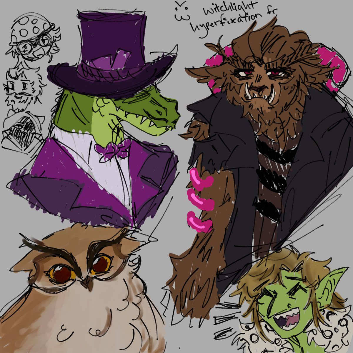 destinedfightr's tweet photo. old art i did of my favs... gideon isnt here bcs i didnr like the old art so ill probably redraw himm... #loa #legendsofavantris #kremy #onceuponawitchlight #hootsie https://t.co/R5O8QtvhuQ