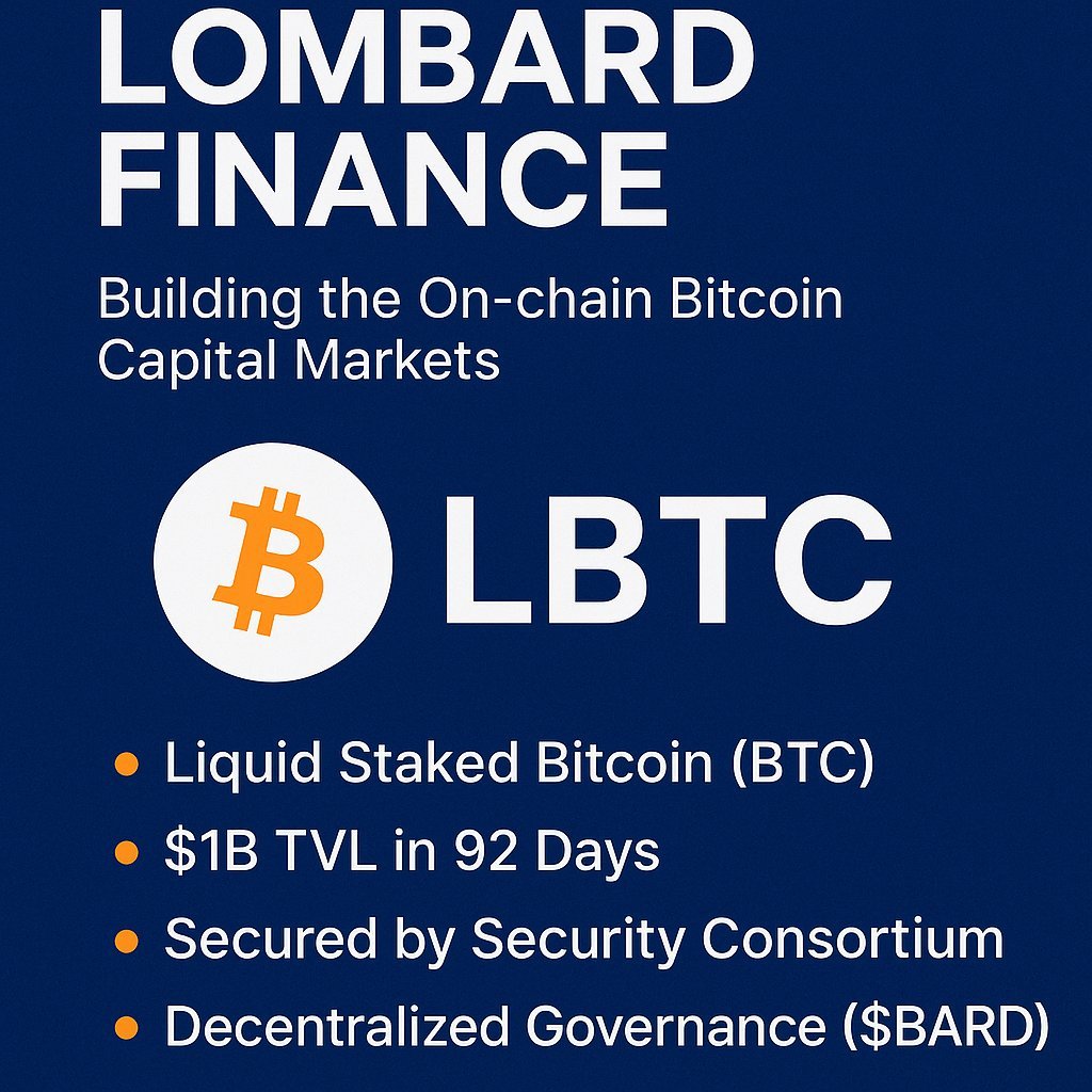 Token_Cryptid's tweet photo. 🟡 Lombard Finance  $BARD & $LBTC
🔗 https://t.co/Zn3If0YZxg
Lombard Finance introduces a dual-token model to reshape decentralized finance.

$BARD is the governance and utility token  giving holders influence over protocol direction, incentives, and strategic decisions.

$LBTC is Lombard’s Bitcoin derivative  a decentralized, yield-bearing representation of BTC designed to bring liquidity and scalability to DeFi.

Together, $BARD and $LBTC align incentives between governance and utility, enabling users to participate in protocol growth while unlocking new opportunities for Bitcoin in decentralized markets.

With its growing holder base, Lombard is positioning itself as a bridge between established assets like Bitcoin and the future of decentralized finance.

#BARD #LBTC #LombardFinance #DeFi #Web3 #Blockchain