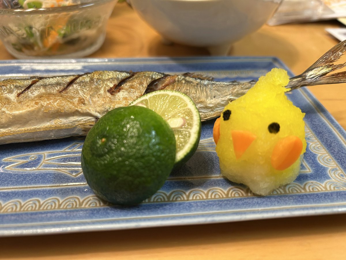 今季初秋刀魚🐟
#大根おろしアート