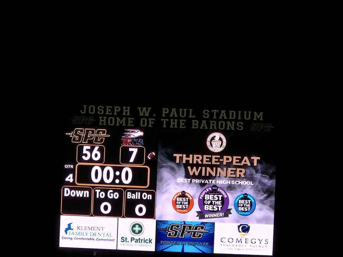 FINAL!!  BARONS ARE 4-0 Heading into the bye week! @spcbarons #football #highschoolfootball #fridaynightlights #goldstandard