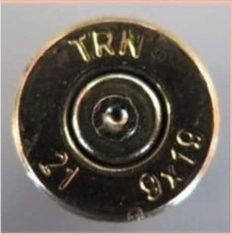 This is the image circulating to claim police misread it for a transgender message. Any expert would know a hand engraving from a factory image imprint. 9 x 19 below is for a 9mm Like a Glock. TRN or Turan ammo  is not available on the U.S. market in .30 caliber like the rifle.