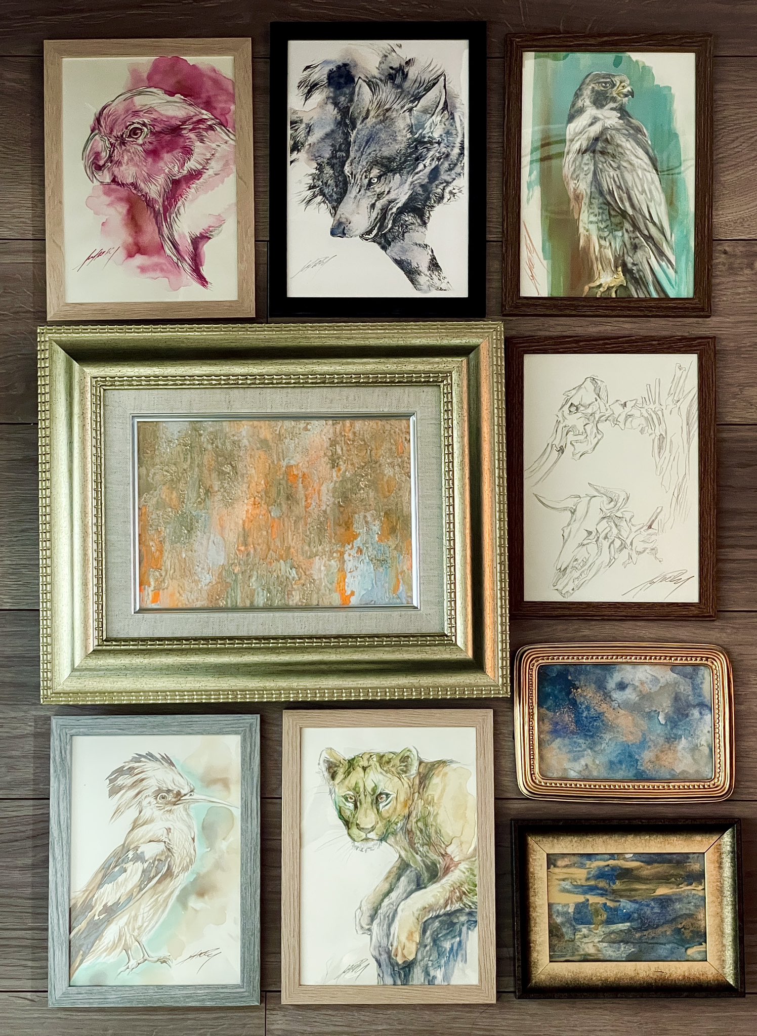 o*i様 「 約束された未来 」｜絵画 原画 抽象画 絵 動物画 ドローイング 20190923」 紙にドローイング 抽象絵画 21.5 x 27.5 x 0.1 cm