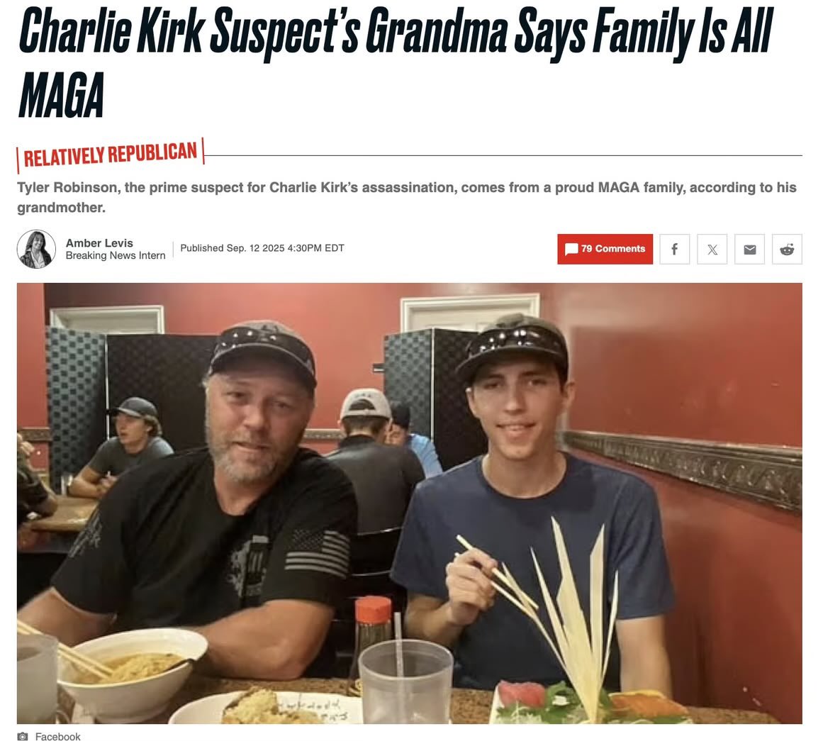 She wants to make sure we know her murderer Grandson wasn’t of those radical leftists