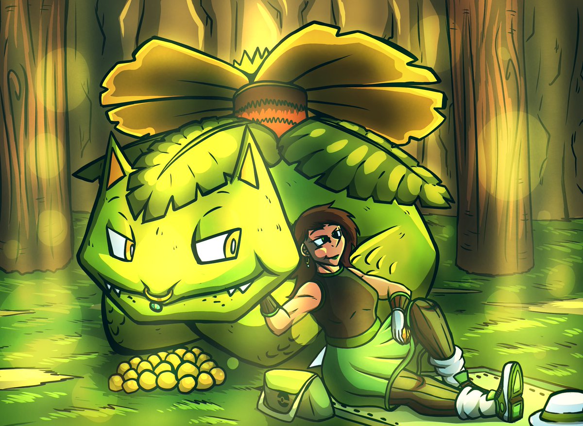 Green Hustlers (Pokemon Fanart)

Jade and her Venusaur. She's based on Green from the manga