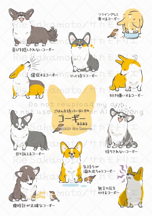 #三連休はフォロワーさんが増えるらしい
コーギーあるある描いてます 