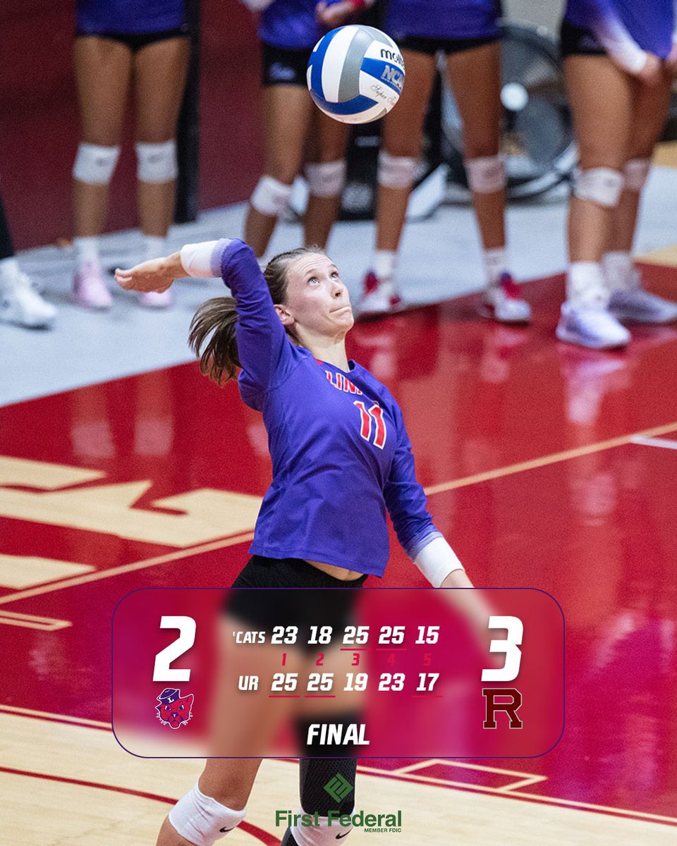 linfieldsports's tweet photo. Volleyball claws back from a 2-0 deficit, but comes up just short in five sets against Redlands.
‘Cats get to play ✌️ tomorrow in Cali!
#RollCats | #d3vb | #nwcvb https://t.co/hoCz3kKV1i