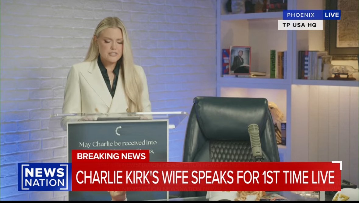 “Our world is filled with evil but our God is so good, So incredibly good. The evil doers responsible for my husband’s assassination have no idea what they have done. They killed Charlie because he preached a message of patriotism, faith and of God’s merciful love. They should