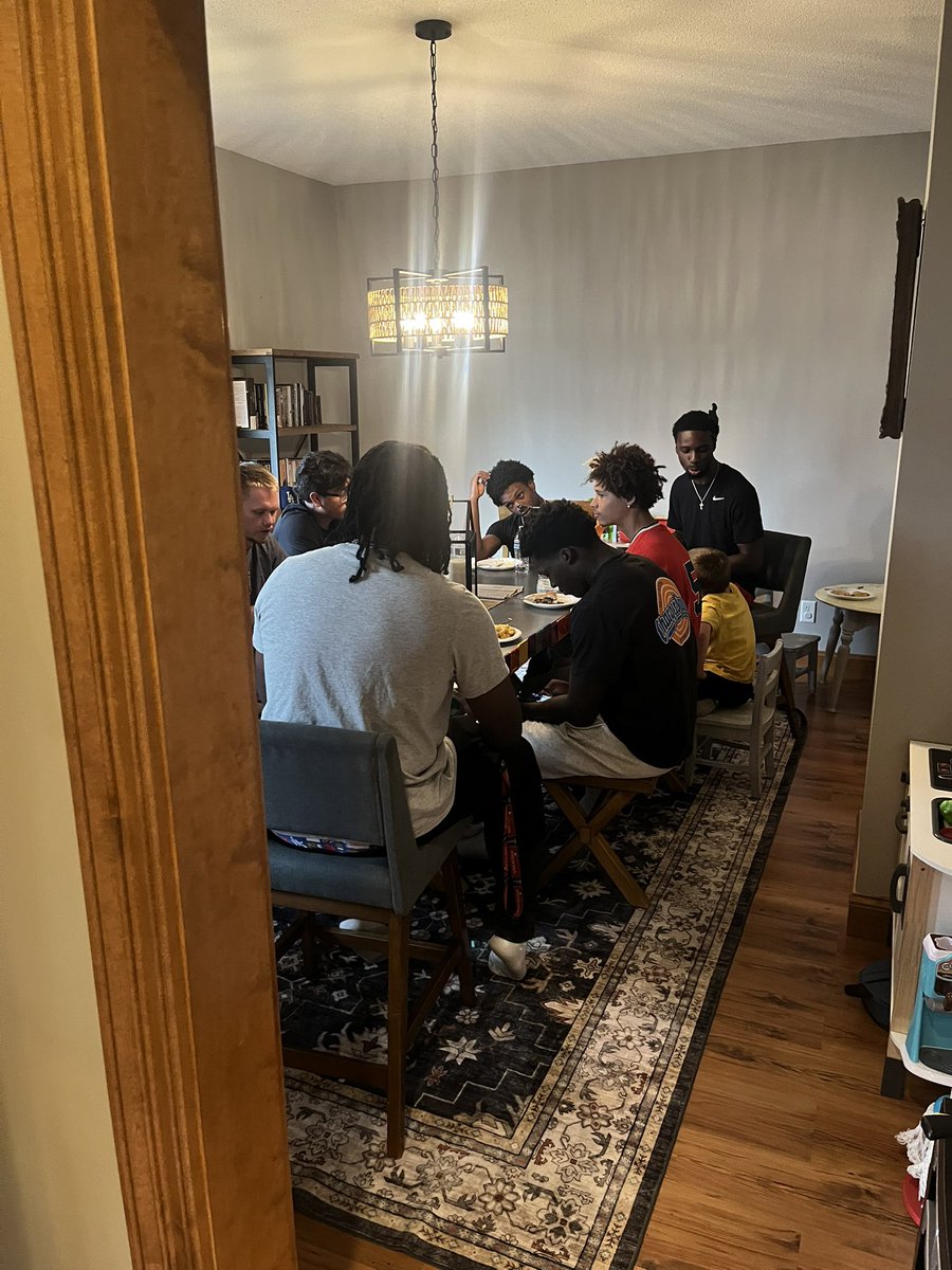 Eric Shourds ✝️ (@eshourds5) on Twitter photo Blessed to have these great young men in our home for a dinner before going to battle tomorrow with <a href="/CrownCollegeFB/">Crown College Football</a> ! I love the energy and love these guys have for each other. #CrownClimb #1Body Blessed to have these great young men in our home for a dinner before going to battle tomorrow with <a href="/CrownCollegeFB/">Crown College Football</a> ! I love the energy and love these guys have for each other. #CrownClimb #1Body