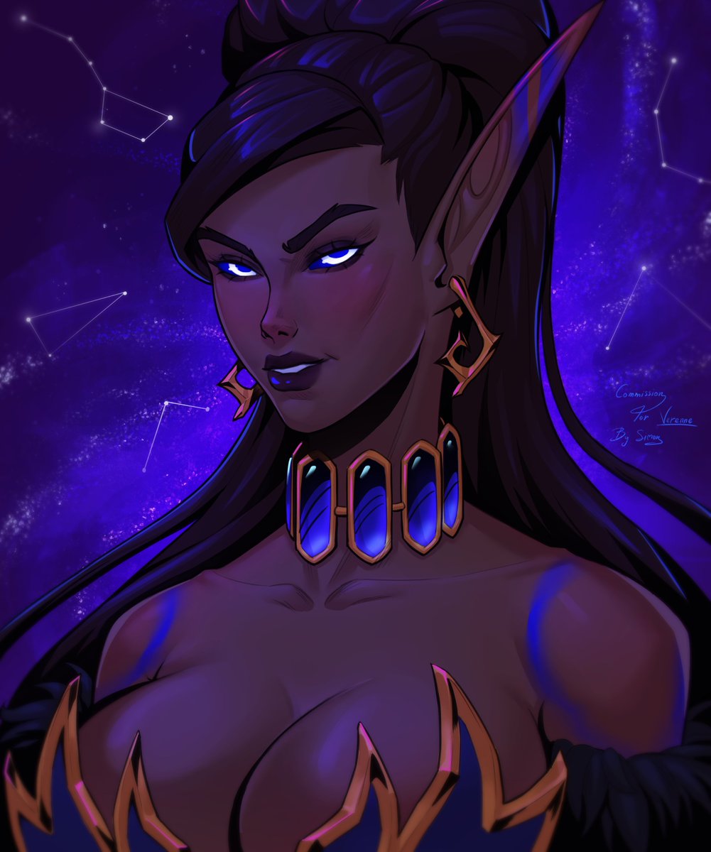 Commission for <a href="/VSunthistle/">Verenne Sunthistle</a> ! :3 💜

 #commission #commissionart #elf