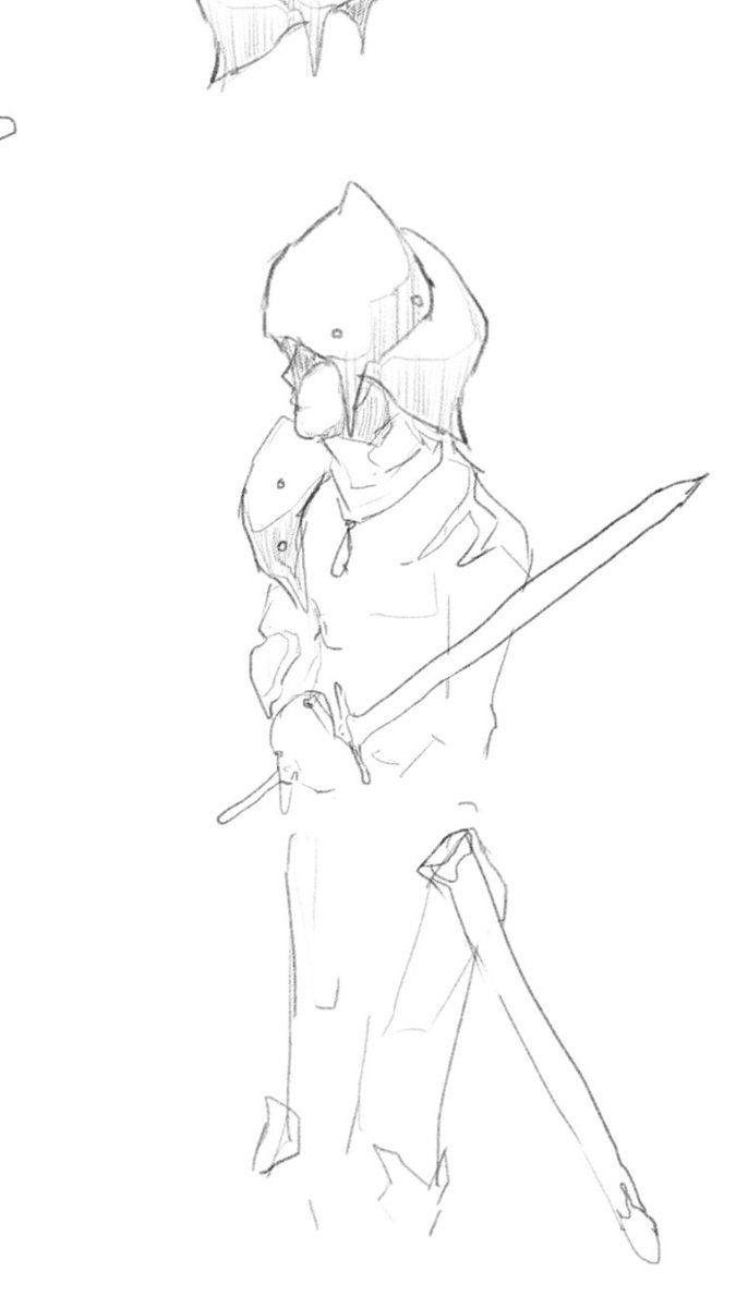 ChimericMesh's tweet image. Slender knight and cute squire girl concept for Vaalbara.