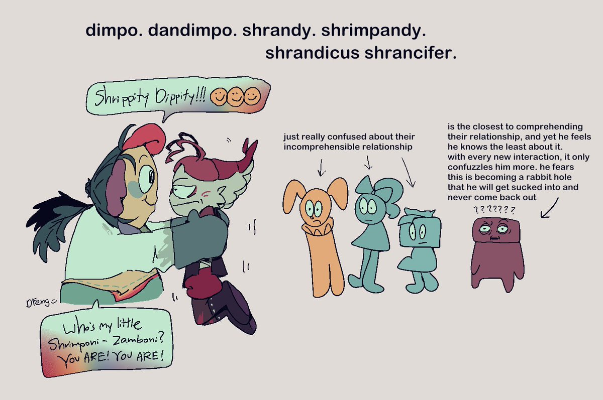 [fangame au] never mind about my previous post. here is their Real tried and True behavior. cosmo always at the scene of the crime #dandysworld #dandysworldau