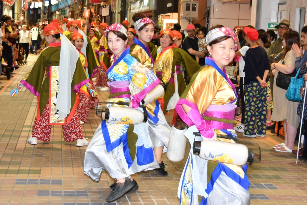 明日9/20(土)､｢第9回 中延よさこい祭り｣を開催❗️
12:00～16:00は､演奏･演舞を楽しめる｢昼の部｣や､飲食物を割安でご提供する｢飲食店フェア｣を行います🎵
16:50～19:45は｢よさこい演舞｣を行います🎶
今日も元気に~~ヾ(´ω｀●)イッテラッシャーイ(●´ω｀)ノ~~ #なかのぶスキップロード #中延