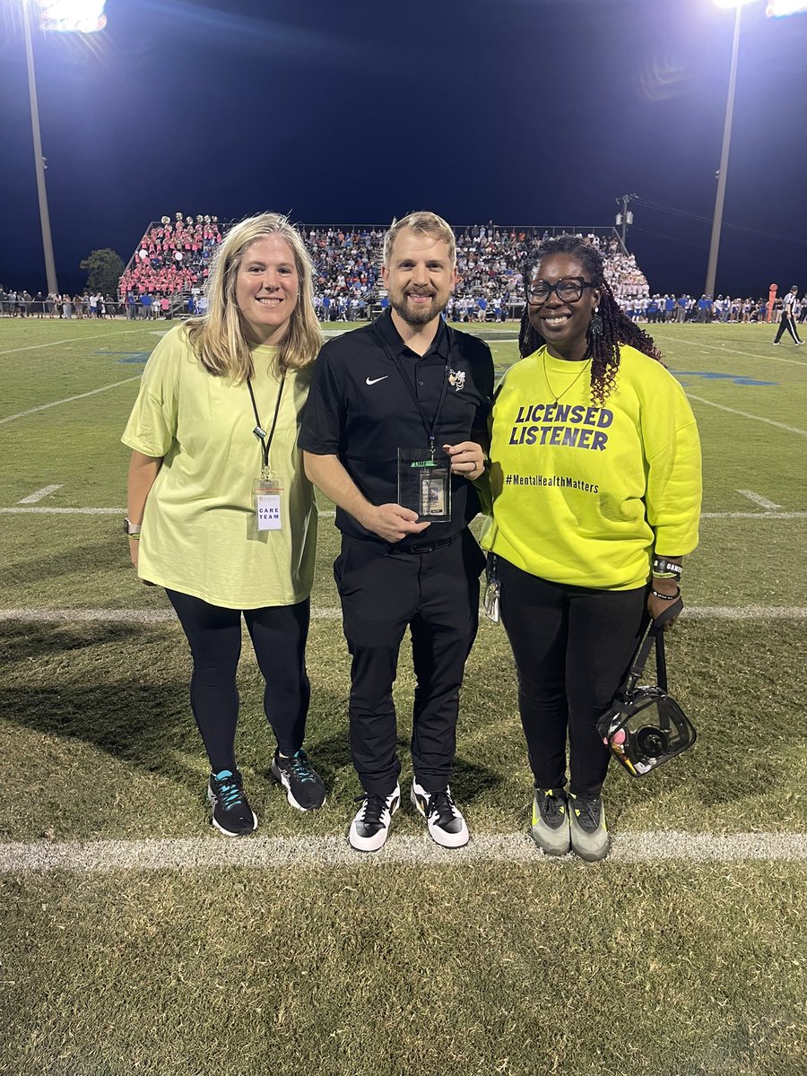 AthleticsGreer's tweet image. Tonight Mr. Baker received an award for Greer High School for being recognized as a Mental Health Matters School by NAMI, SC. Thank you Greer High School and Greer Middle School for helping us raise awareness about mental health in our schools and community.๐