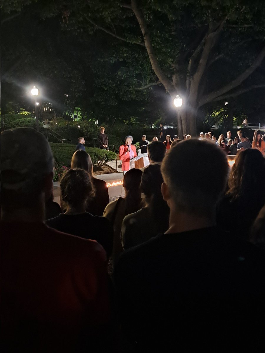 Appalachistani's tweet image. Vigil for #CharlieKirk at #VirginiaTech. Was good to see @WinsomeSears come out to speak