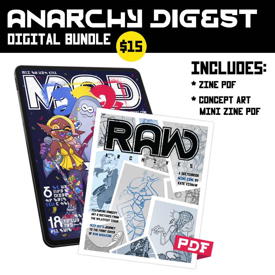 kate_visnaw's tweet photo. let's check out the bundles available for raw magazine! only a handful of days left to secure the early bird preorder sticker in your physical order! 📸

🌟 https://t.co/pHGTUsFnBZ 🌟

[ #splatoon3 #splatfest #splatoonzine #deepcut ] https://t.co/bAN8JuQ4dp