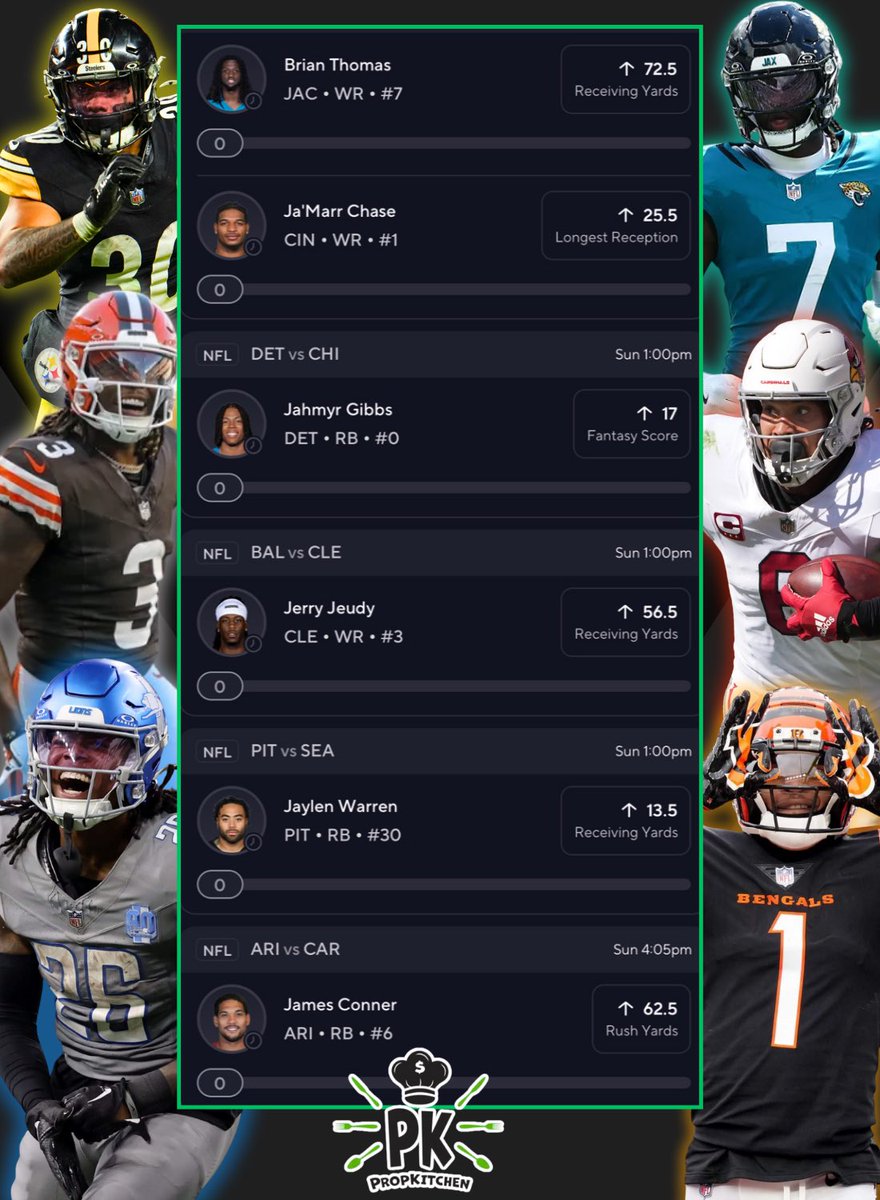 PropKitchen 🧑🍳 (@propkitchen) on Twitter photo $75 to a random LIKE when we cash! ⤵️ ❤️
NFL Community Flex Friday 🧑🍳
⬆️ Jerry Jeudy Rec Yds:
<a href="/TheProp_HQ/">PropHQ</a> <a href="/KashyLocks/">Ka$hy💰</a> <a href="/Thicc_Picks/">ThiccPicks</a>
⬆️ Ja’Marr Chase Longest Rec: <a href="/ThePropsProphet/">Props Prophet 🔮</a> <a href="/WizardOddsX/">Wizard of Odds 🪄</a> <a href="/TheBettingBrew/">Betting Brew ☕️</a>
⬆️ Jahmyr Gibbs Fantasy Score: <a href="/GhutchPickz/">GHUTCH 👨🏽🍳💰</a> <a href="/BagRBets/">Bag Report Picks</a>
⬆️ James $75 to a random LIKE when we cash! ⤵️ ❤️
NFL Community Flex Friday 🧑🍳
⬆️ Jerry Jeudy Rec Yds:
<a href="/TheProp_HQ/">PropHQ</a> <a href="/KashyLocks/">Ka$hy💰</a> <a href="/Thicc_Picks/">ThiccPicks</a>
⬆️ Ja’Marr Chase Longest Rec: <a href="/ThePropsProphet/">Props Prophet 🔮</a> <a href="/WizardOddsX/">Wizard of Odds 🪄</a> <a href="/TheBettingBrew/">Betting Brew ☕️</a>
⬆️ Jahmyr Gibbs Fantasy Score: <a href="/GhutchPickz/">GHUTCH 👨🏽🍳💰</a> <a href="/BagRBets/">Bag Report Picks</a>
⬆️ James