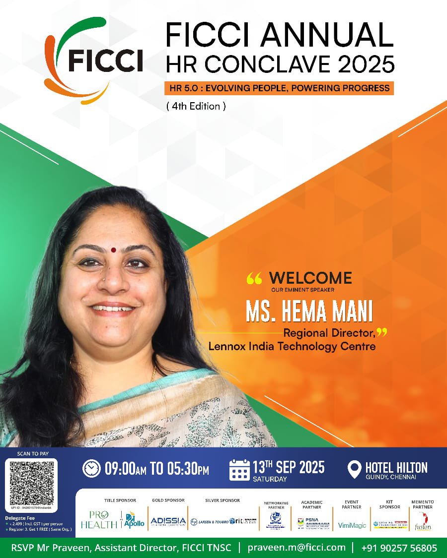 hemamani1974's tweet photo. Todays engagement at FICCI HR Conclave #TechInHR https://t.co/auyJdOgbJD