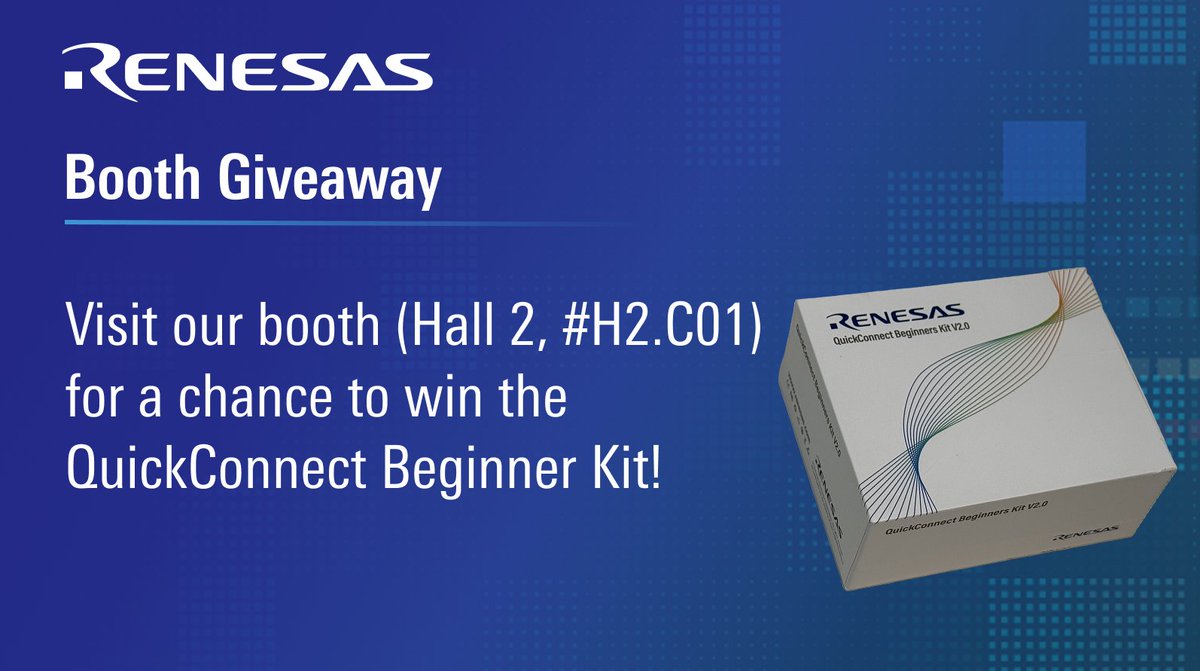 RenesasGlobal's tweet image. We’re heading to electronica India 2025 as a Principal Partner! Catch the latest in MCUs, automotive &amp;amp; industrial solutions at Hall 2, Stand H2.C01. Visit us for a chance to win a Renesas Kit! 

#SmartDevices #EmbeddedSolutions #FutureTech #electronicaIndia