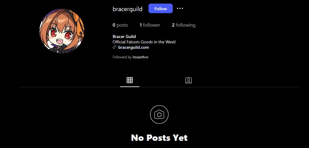 Hello fellow bracers!

From feedback talking to a lot of fans since Anime Impulse Orange County, we've decided to open up an instagram to reach out to more Falcom fans! 

We'll also post our updates there too!
instagram.com/bracerguild