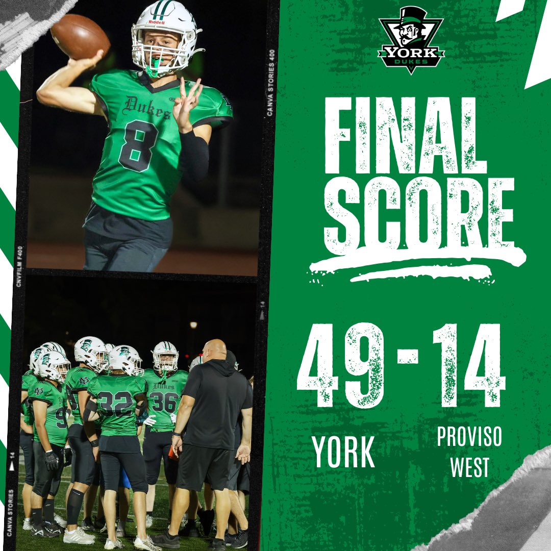 Final Score

Dukes - 49
Proviso West - 14

#GoDukes