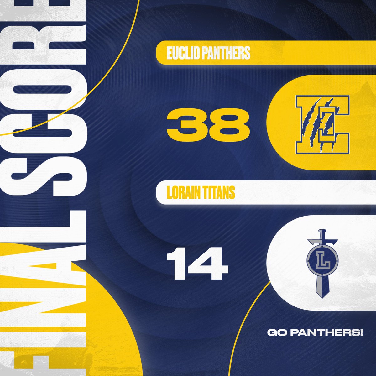 PANTHERS PICK UP THEIR FIRST CONFERENCE WIN OF THE SEASON!!  They travel to Strongsville next week to take on the Mustangs!  #GoPanthers