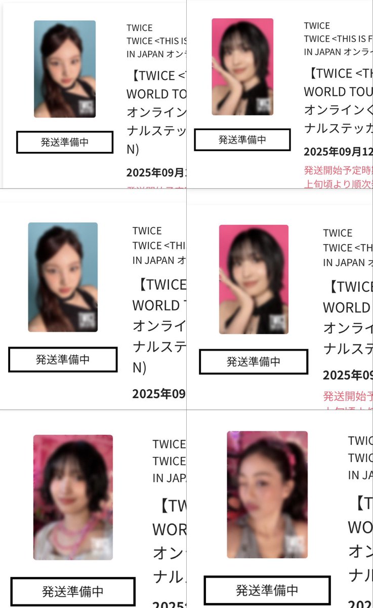 L5llRj's tweet photo. TWICE THIS IS FOR オンラインくじ 交換
探しています。

求: ダヒョン D賞 E賞 F賞 2種　
　　　まとめてのみ
譲: ナヨン、ジヒョ、モモ、サナ、ミナ
被りのナヨン、モモ含む交換優先
ミサモは条件良い方

お気軽にお願いいたします🙇🏼
#TWICE交換 https://t.co/XXwXxB3C0V