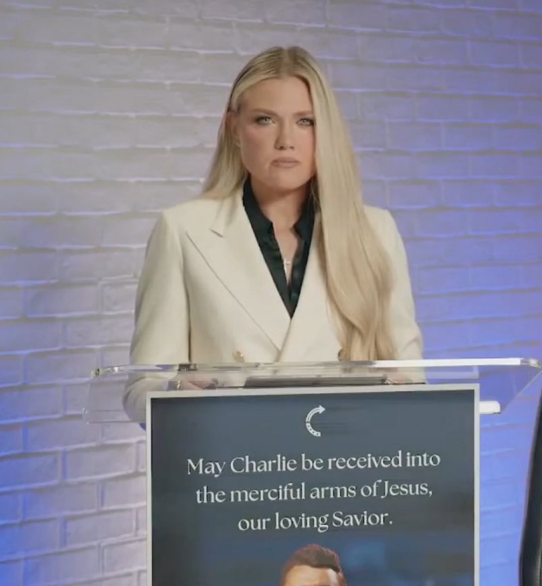 “The evildoers responsible for my husband’s assassination have no idea what they’ve done. 

If you thought Charlie’s mission was powerful before you have no idea what you just unleashed. 

The cries of this widow will echo around the world like a battle cry.”

-Erika Kirk