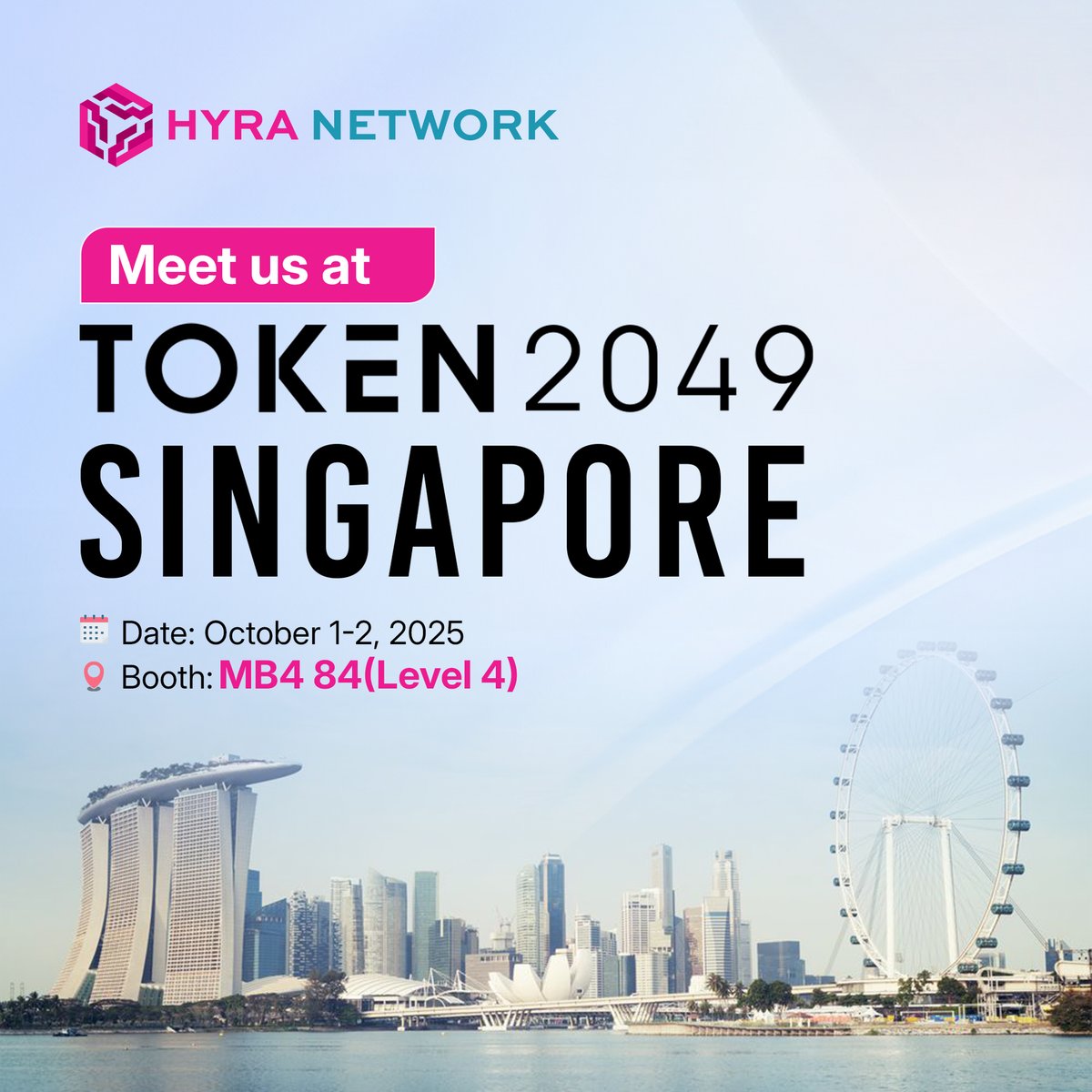 Meet Us at <a href="/token2049/">TOKEN2049</a>!

Check your calendars folks, the Hyra Network Team will be attending #TOKEN2049 where founders and executives of the leading Web3 companies and projects share their views on the industry.

🗓️ When: October 1–2
📍 Where: Singapore
🎪 Booth: MB4 84 · Level 4