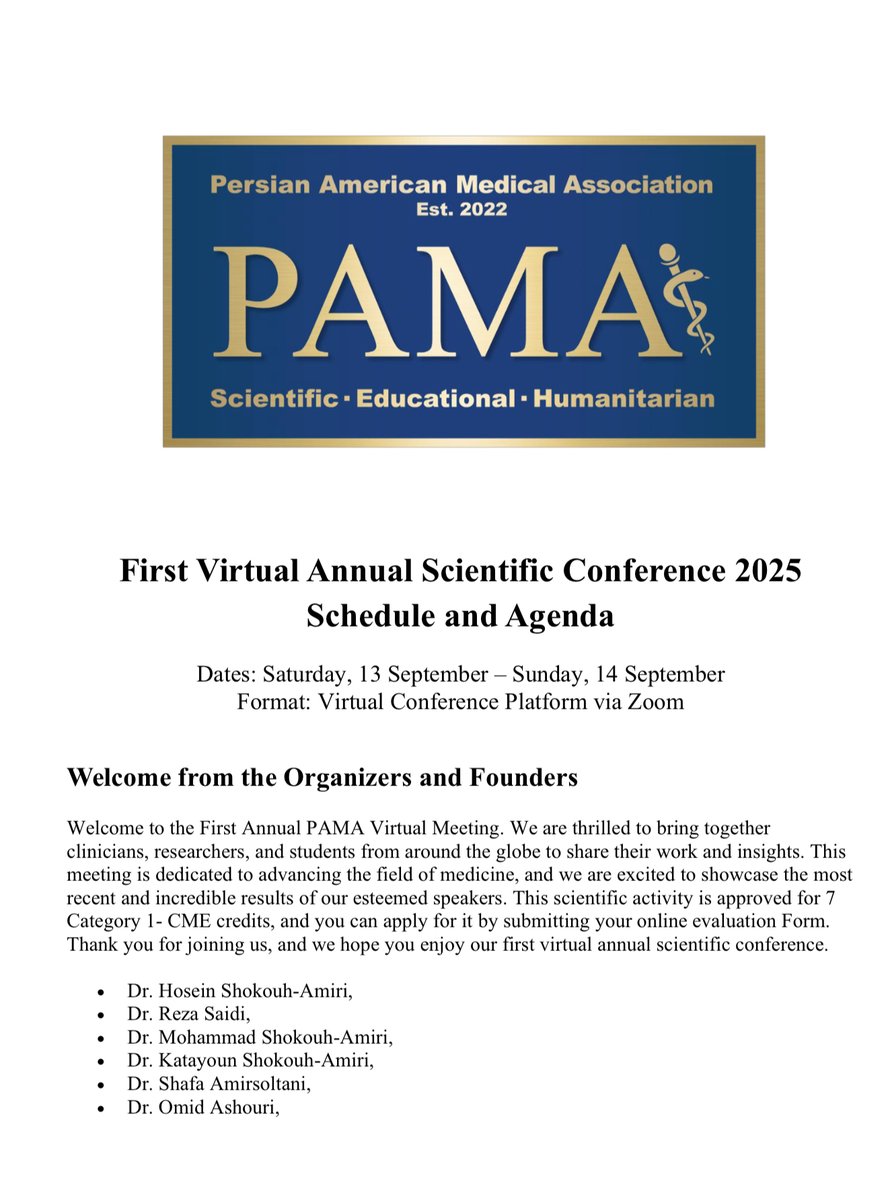 Persian -American Medical Association (PAMA) tweet media