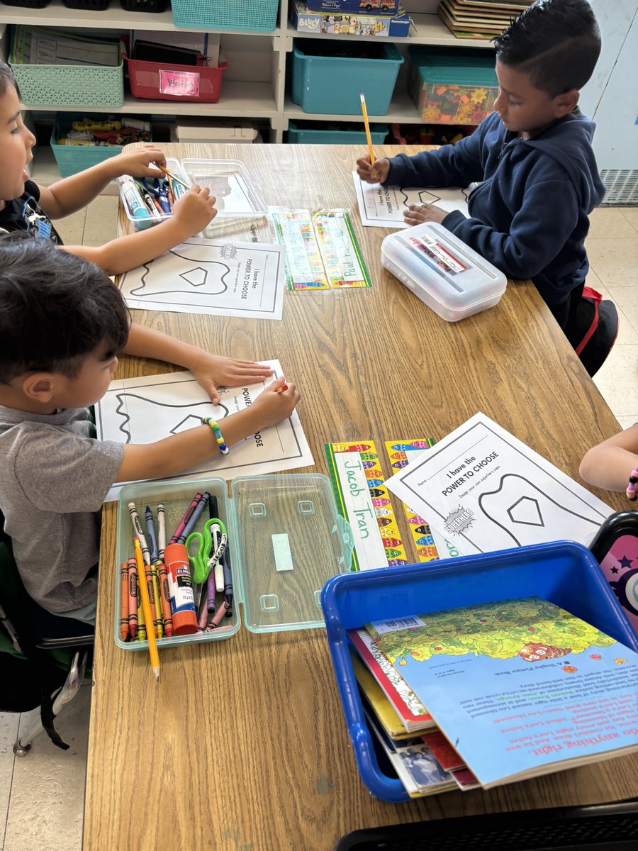 Learning about our Power to Choose and the lessons of positive choices in kindergarten #wearewss #WeAreFranklinSquare 🦸💥👍